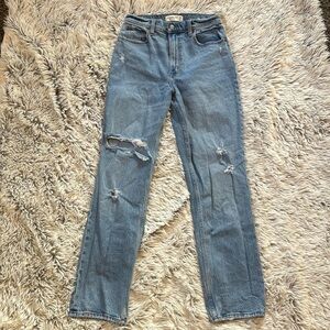 Abercrombie and Fitch Curve Love 90s Straight Ultra High Rise Jeans